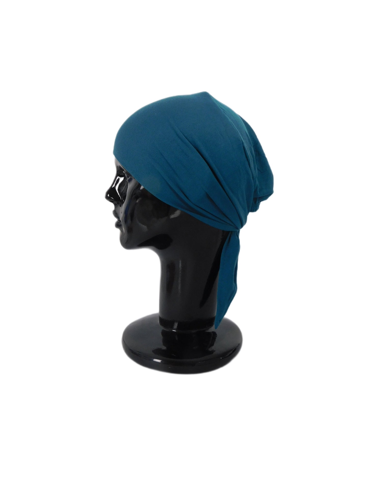 Selma underhead scarf made of blue jersey