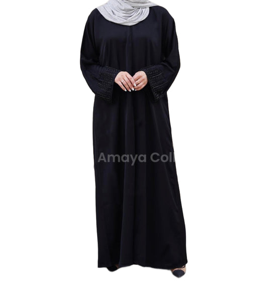 Open Dubai Abaya - with rhinestones on sleeves
