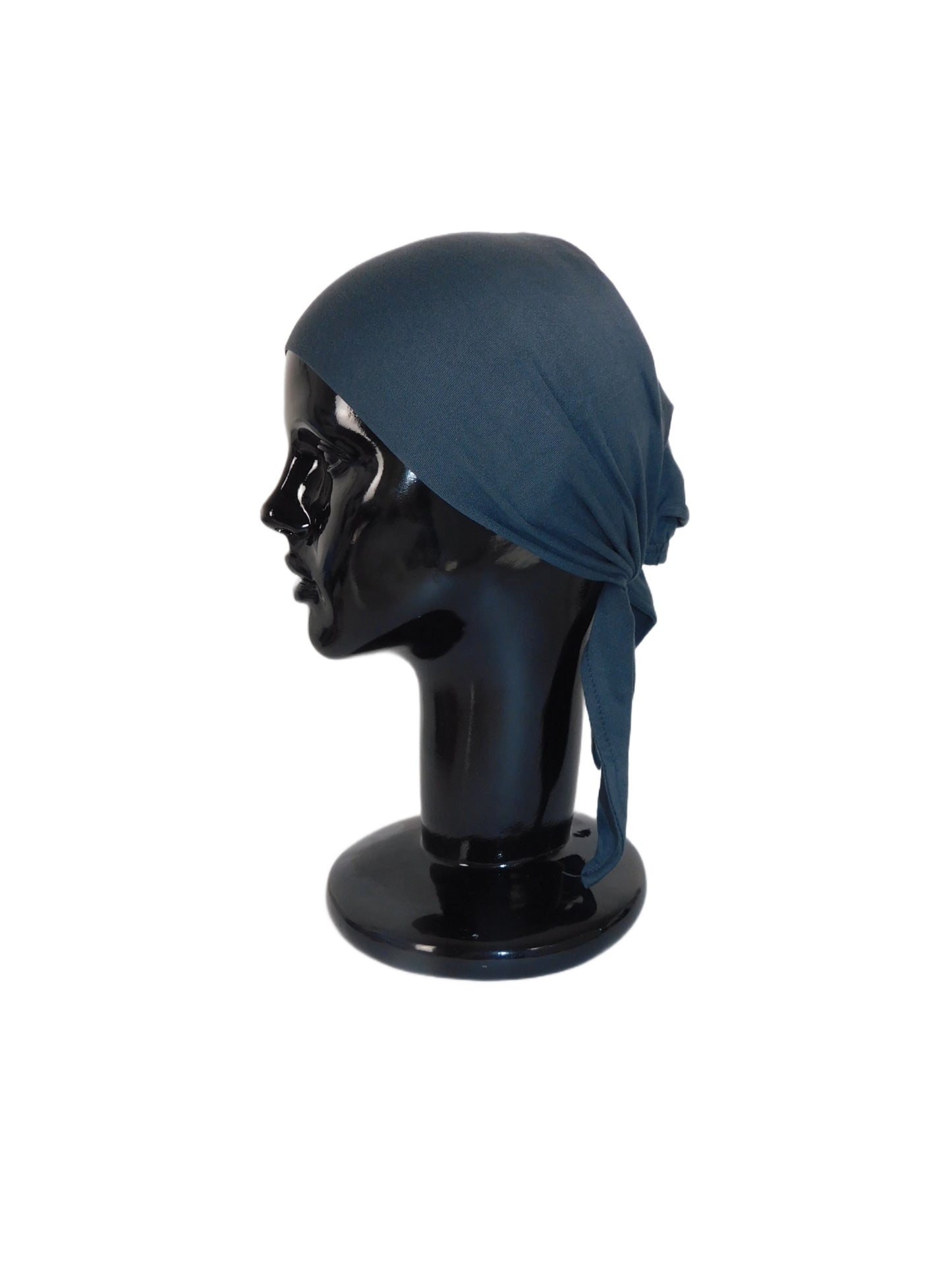 Selma underhead scarf made of blue jersey