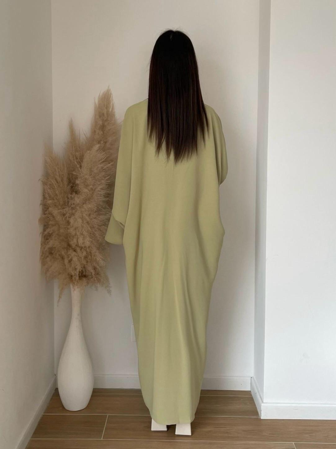 Elegantes Kaftan Kleid mit Glanzdetail
