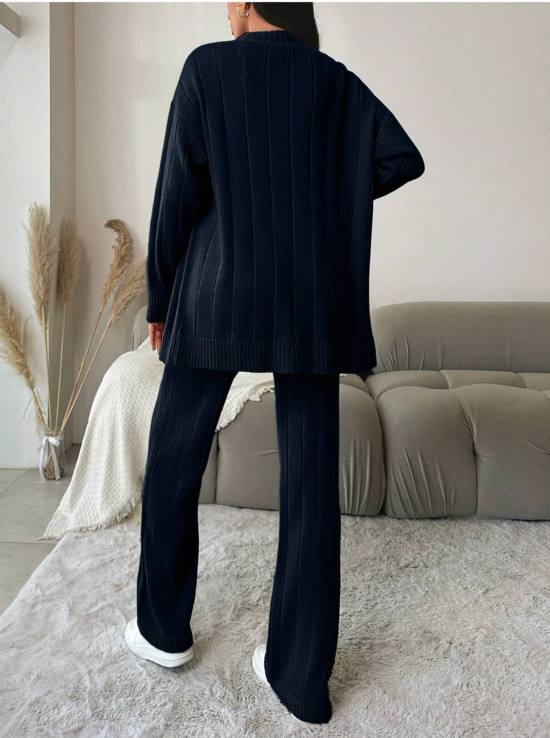 Cardigan Set Marine Blau