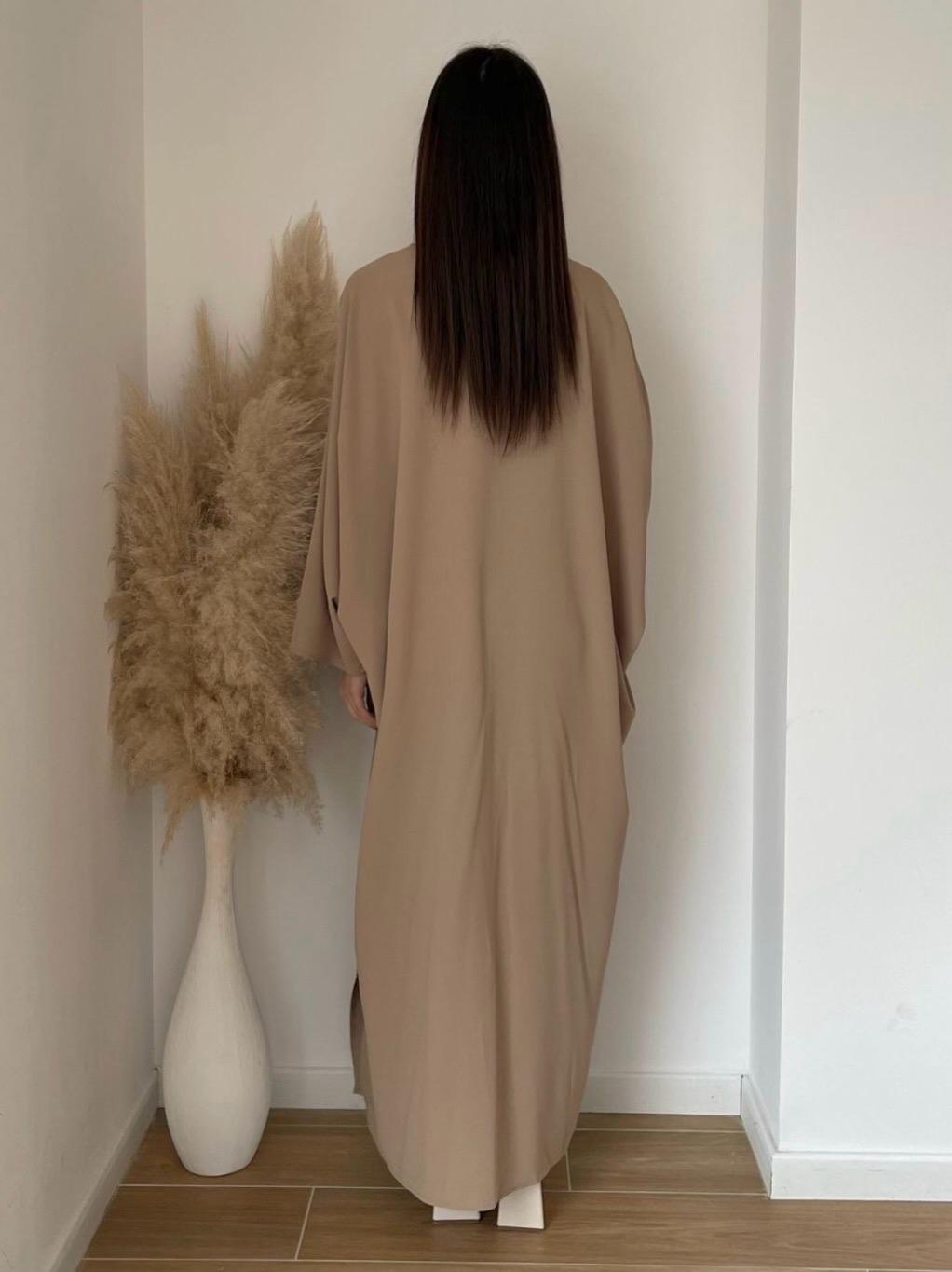 Elegantes Kaftan Kleid mit Glanzdetail